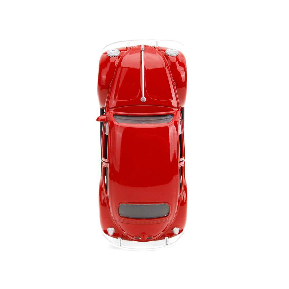 Alt View 1. Jada - 1959 Volkswagen Beetle Red with White Graphics and Boxing Gloves Accessory "Punch Buggy" Series 1/32 - Red and White.