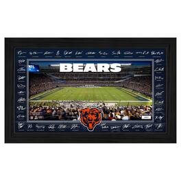 Highland Mint - Chicago Bears 12" x 20" 2025 Signature Gridiron Panoramic Framed Photo - Multicolor