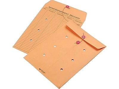 "Quality Park - Kraft Button & String Inter-Departmental Envelope 9"" x 12"", 100/Box - Brown" price history on PriceWatchPro