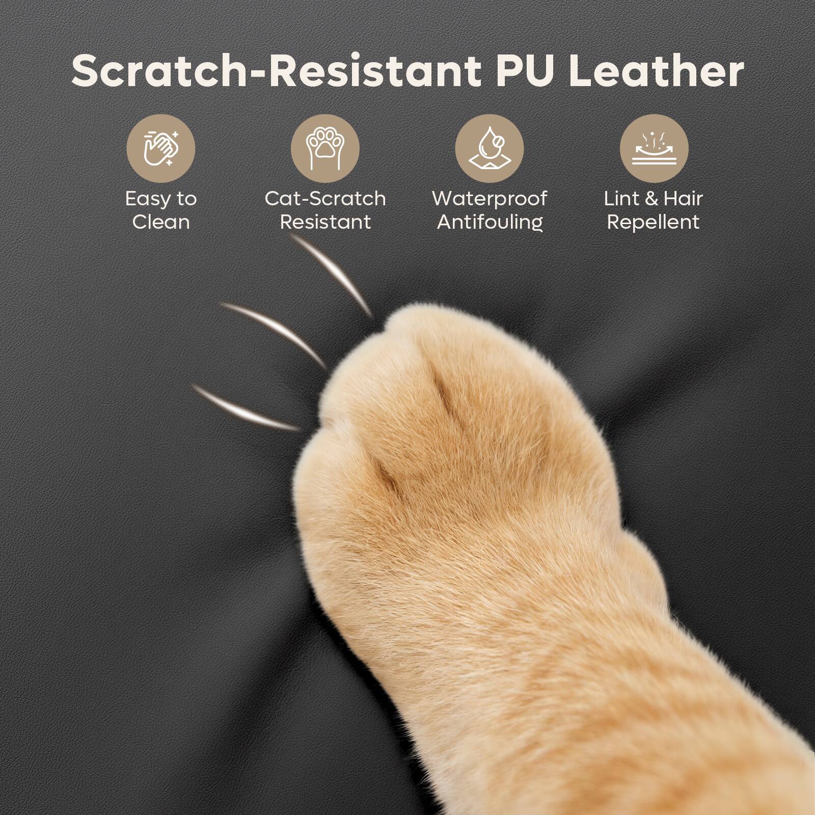 Scratch-Resistant PU Leather

- Easy to Clean
- Cat-Scratch Resistant
- Waterproof Antifouling
- Lint & Hair Repellent