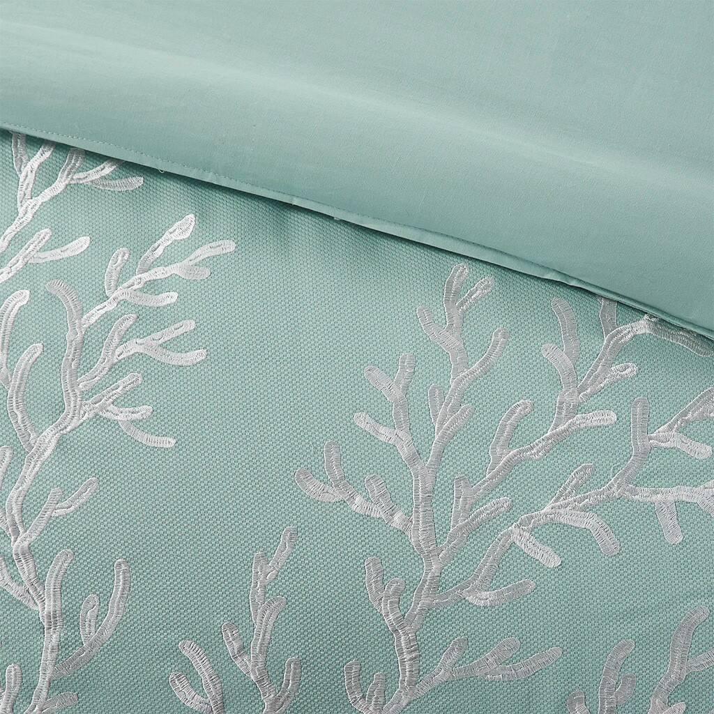 Alt View 5. Gracie Mills - Gracie Mills Douglass Coastal Coral Motif Comforter Set - Aqua.