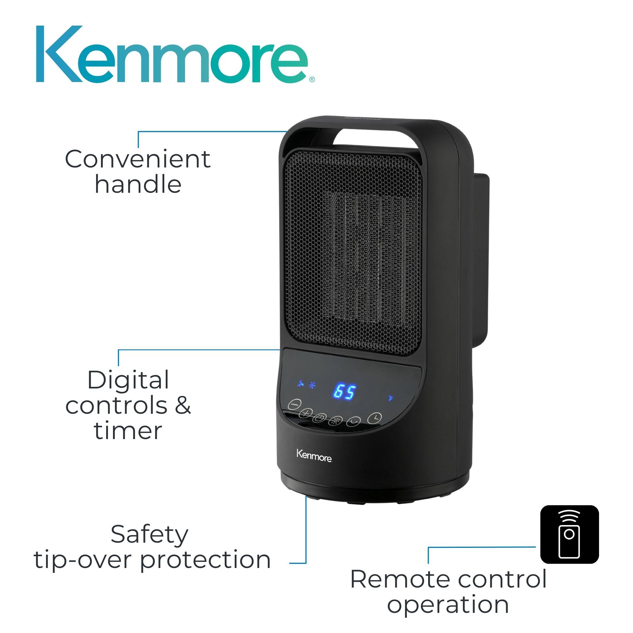 Kenmore

- Convenient handle
- Digital controls & timer
- Safety tip-over protection
- Remote control operation