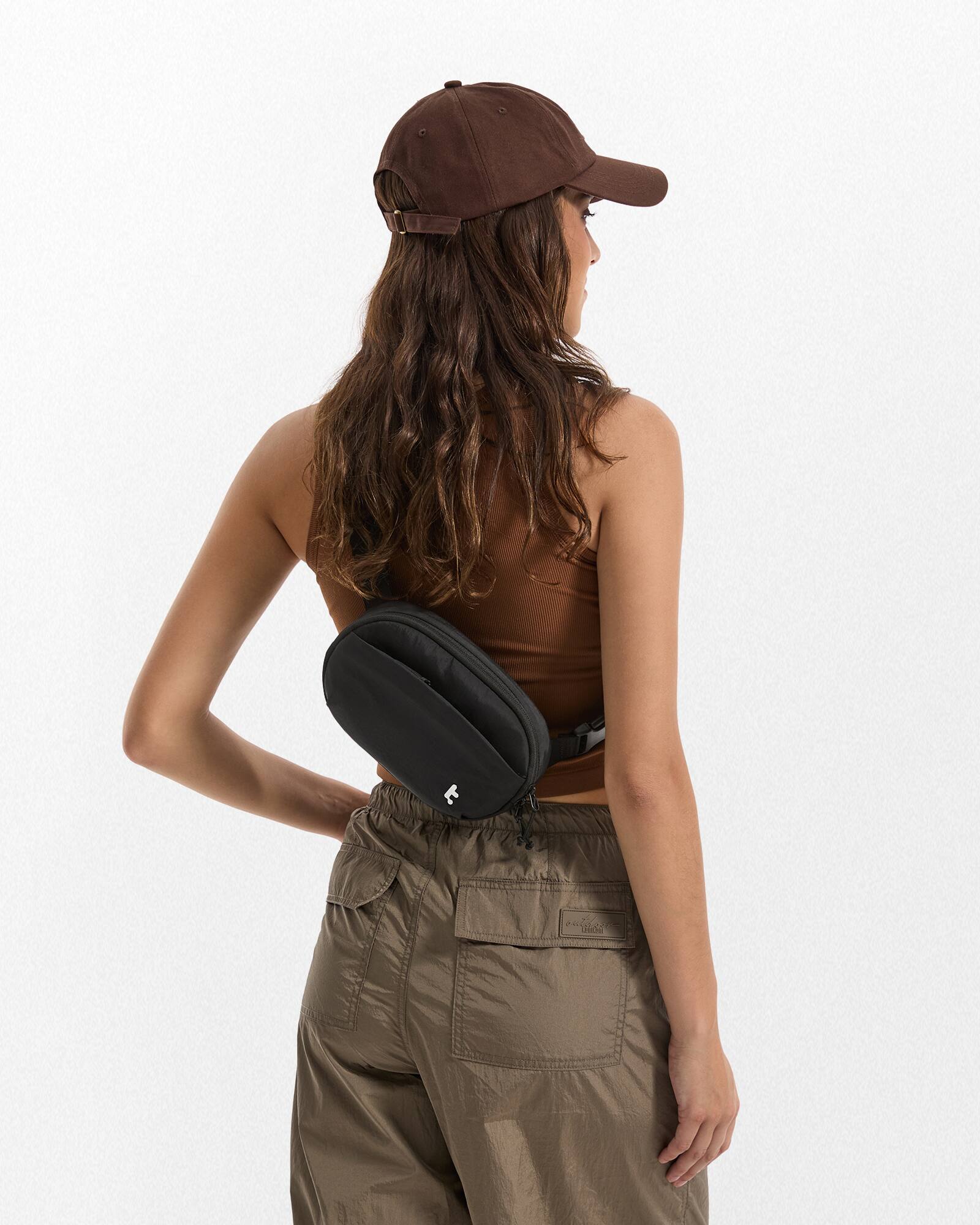 Alt View 17. tomtoc - SlingBean-T32 1.5L Sling Bag with RFID Blocking, Belt Bag Fanny Pack Waist Bag Crossbody Bag for Travel, Everyday - Black.