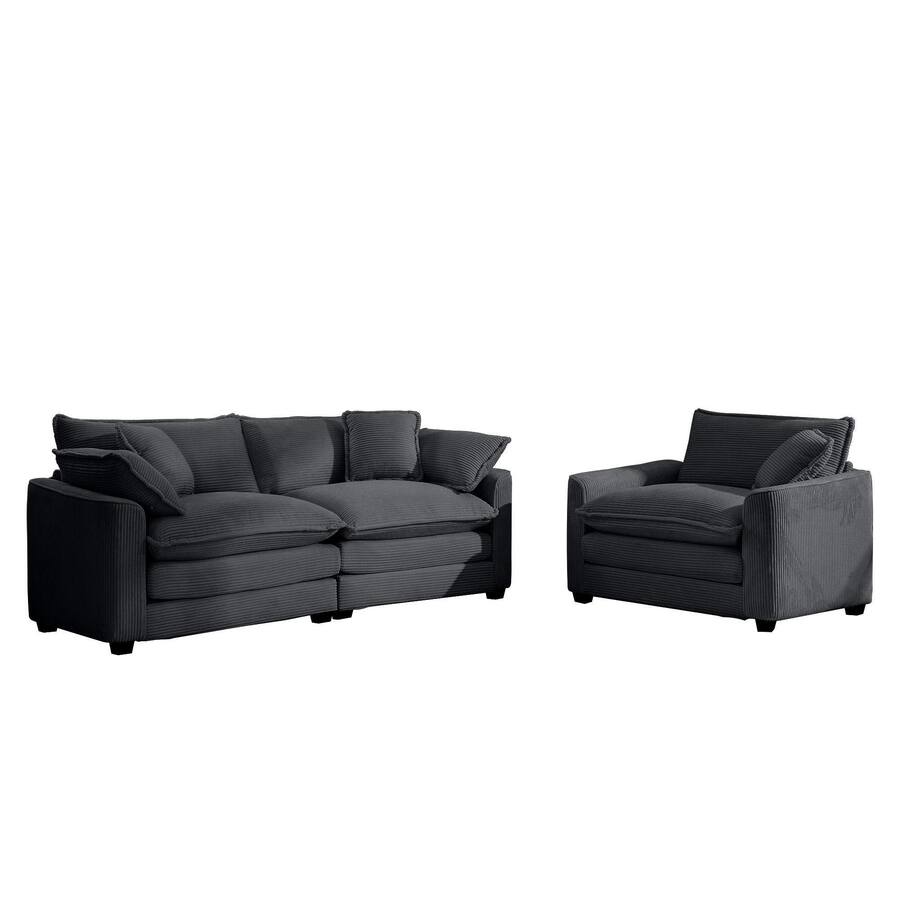 LOVMOR Modern Living Room Sofa TwoPiece Set Suitable for Living room ...