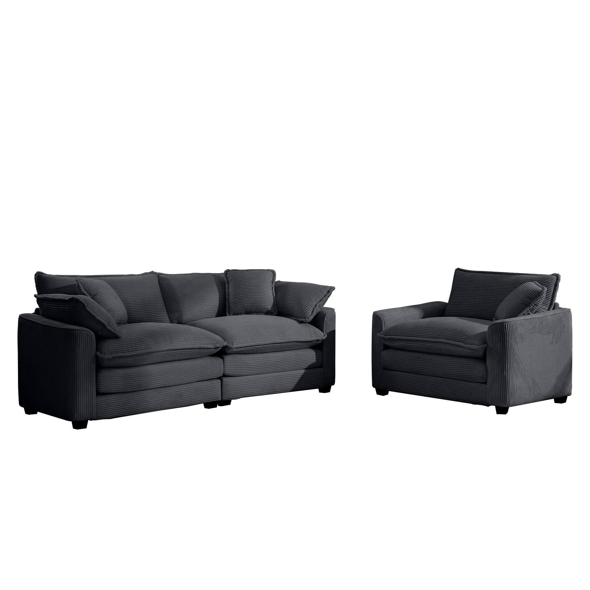LOVMOR Modern Living Room Sofa TwoPiece Set Suitable for Living room ...