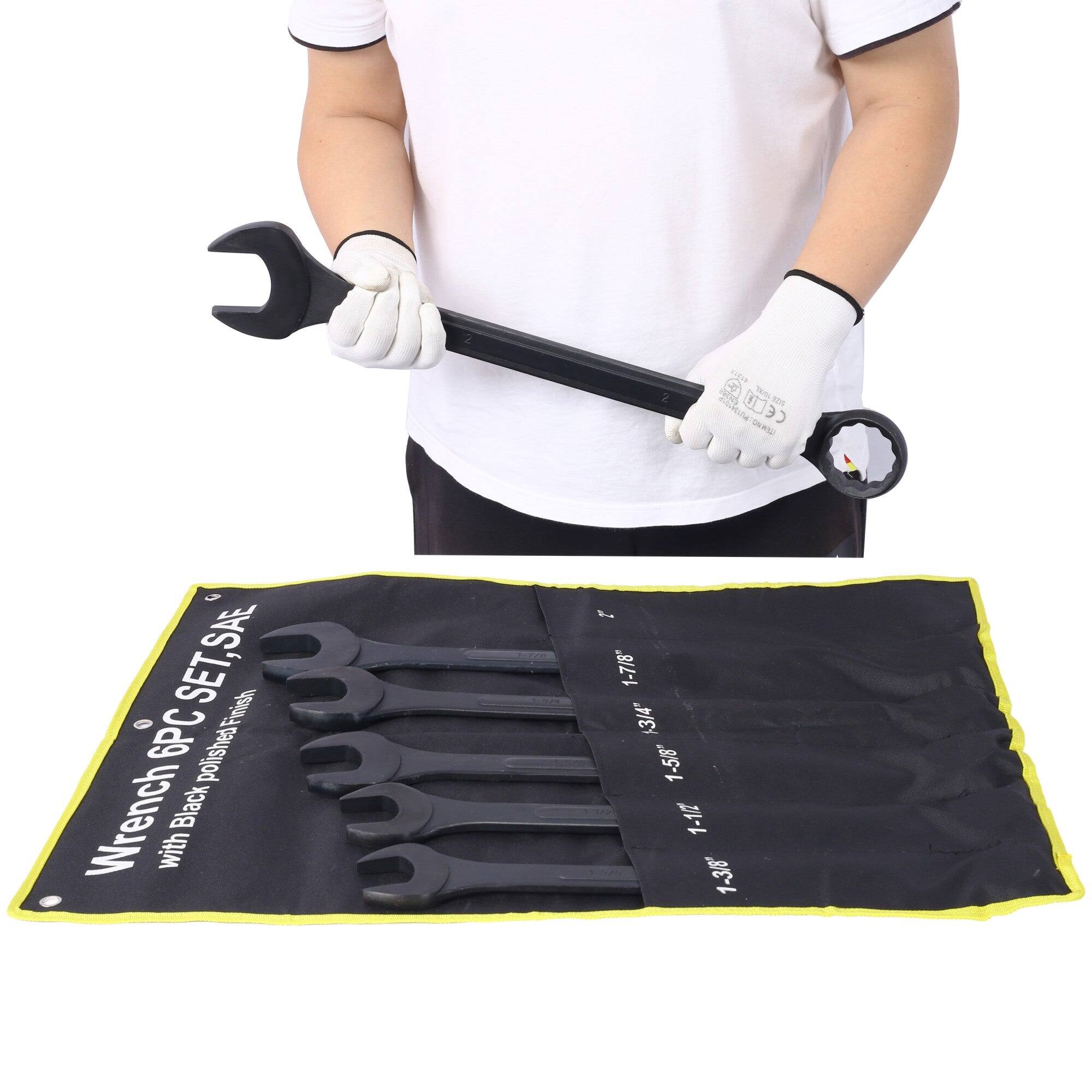 Wrench 8PC Set, SAE with Black polished Finish