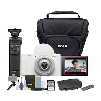 Sony ZV 1F White Vlog Camera and Vlogger Accessory Kit Bundle Sony ZV 1F White Vlog Camera and Vlogger Accessory Kit Bundle