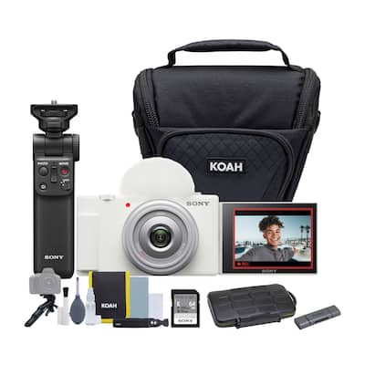 Sony ZV 1F White Vlog Camera and Vlogger Accessory Kit Bundle Sony ZV 1F White Vlog Camera and Vlogger Accessory Kit Bundle