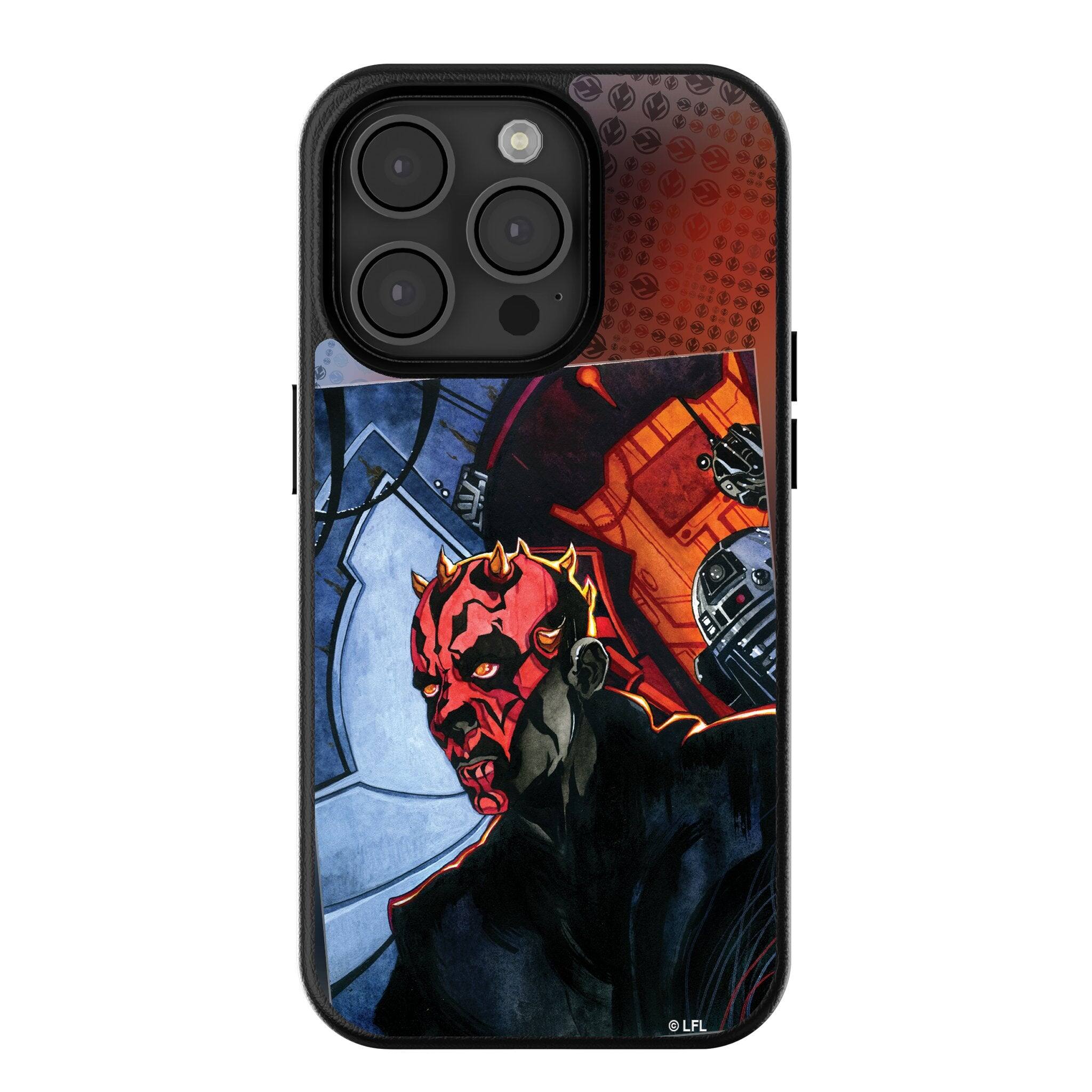Front. Keyscaper - Star Wars: The Phantom Menace Portrait MagSafe Compatible Phone Case - Apple iPhone 15 Pro - Darth Maul.