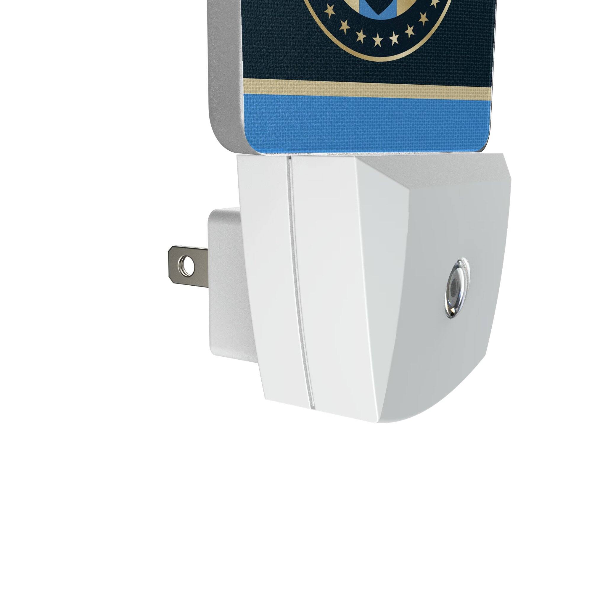 Alt View 2. Keyscaper - Philadelphia Union Team Stripe Nightlight 2-Pack - Multicolor.