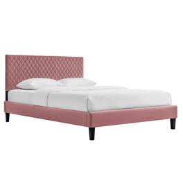 Modway - Garcelle Performance Velvet King Platform Bed - Red