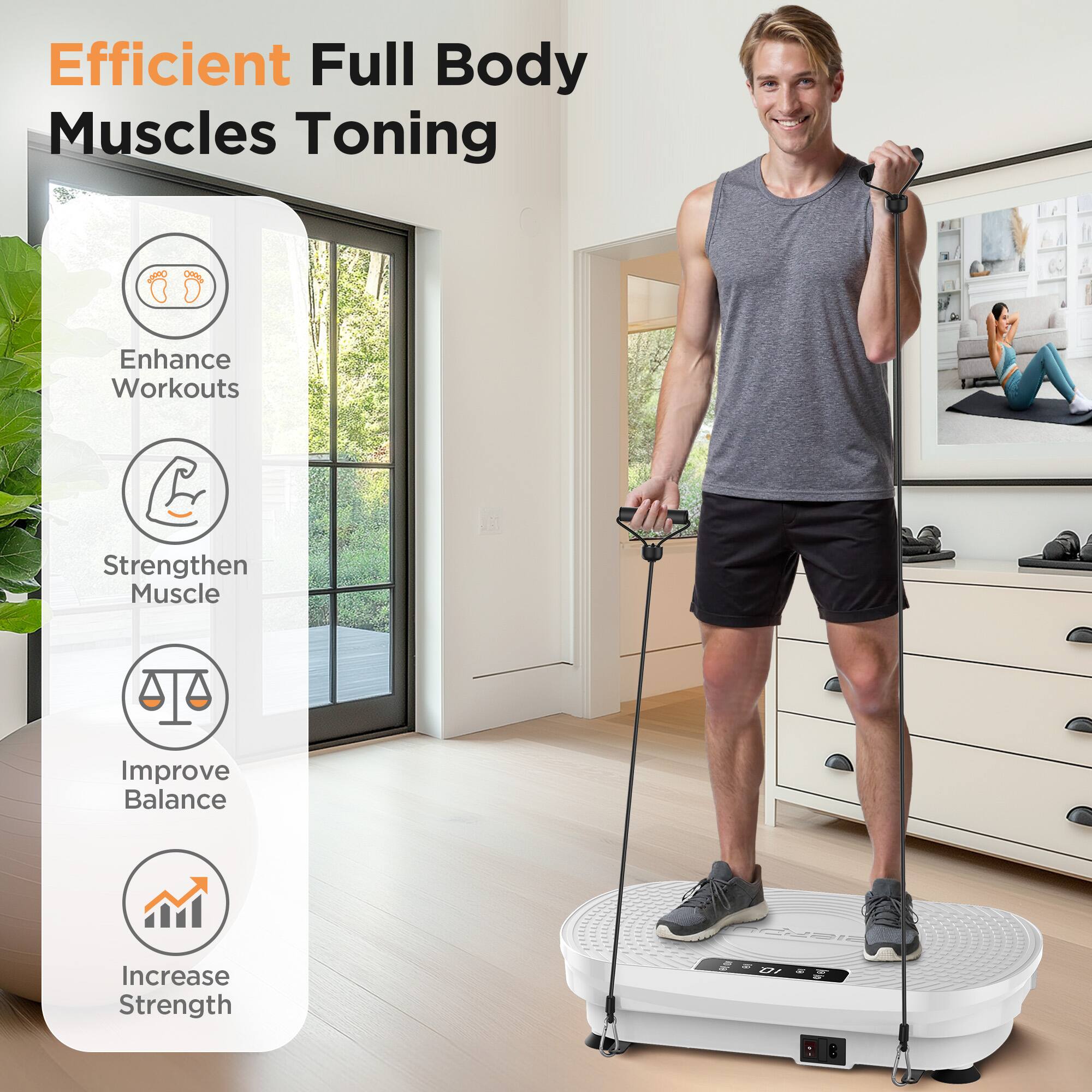 Efficient Full Body Muscles Toning

- Enhance Workouts
- Strengthen Muscle
- Improve Balance
- Increase Strength