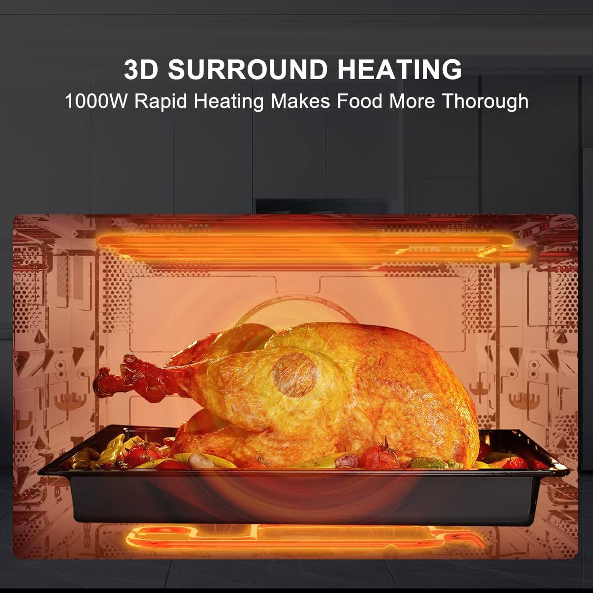 3D SURROUND HEATING
1000W Rapid Heating Makes Food More Thorough
