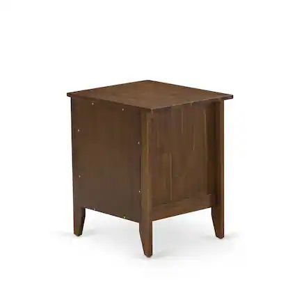 Front. East West Furniture - East West Furniture GA-08-ET Small Nightstand with 1 Wood Drawer for Bedroom, Stable and Sturdy Constructed - Antique - Antique Walnut.