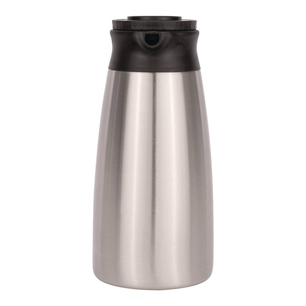 Left. BUNN - BUNN 39430.0000 1.9 L Thermal Pitcher - Stainless Steel/Black - Stainless Steel/Black.