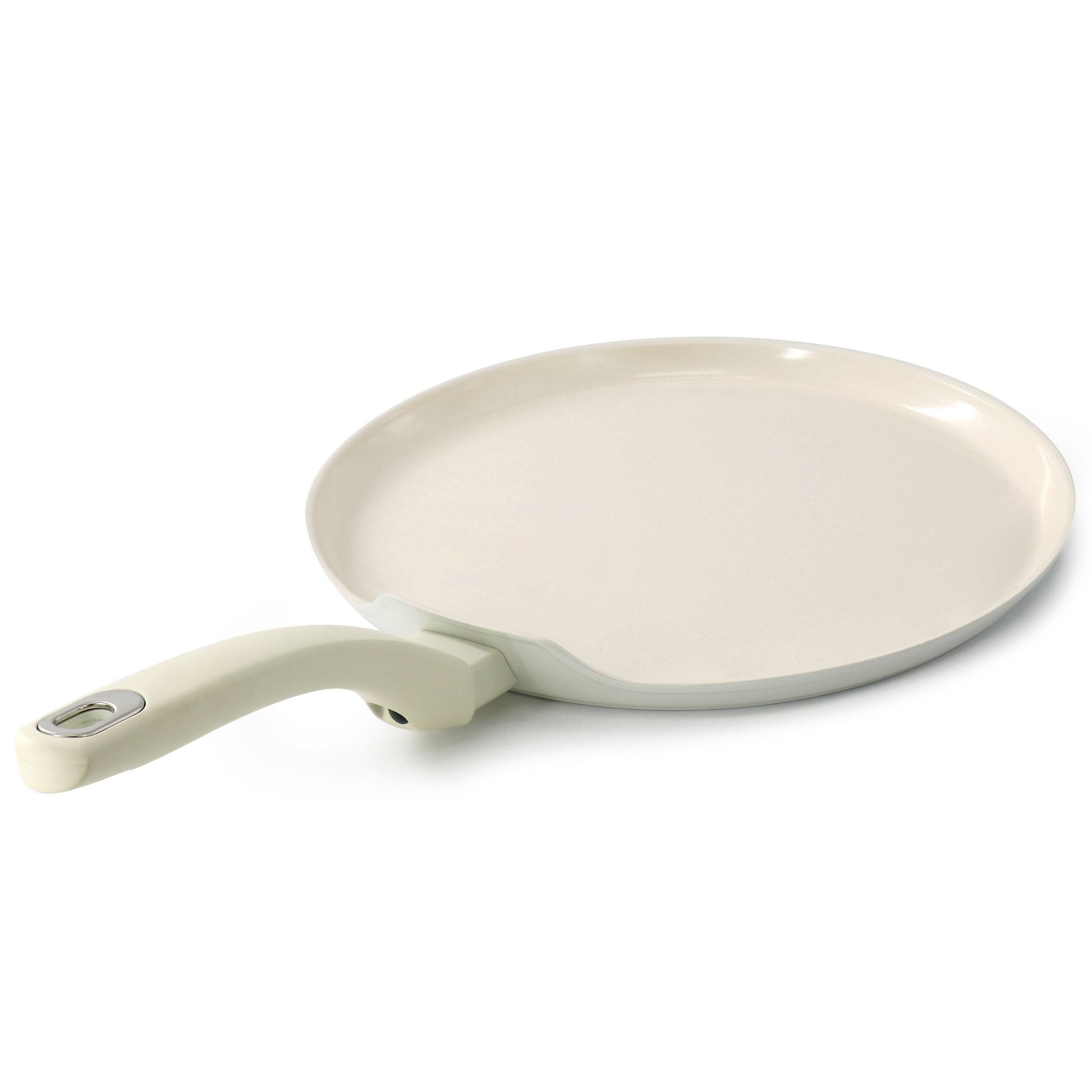 Alt View 1. Martha Stewart - Martha Stewart Everyday Rexford 11 Inch Ceramic Nonstick Aluminum Pancake Pan in Linen - Linen.