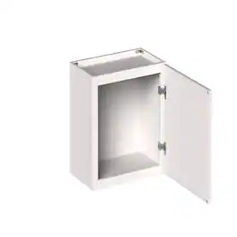 Boyel Living - 21-in W x 18-in H x 12-in D Slim Shaker RTA Kitchen Wall Cabinet with Soft-Close - Snow White