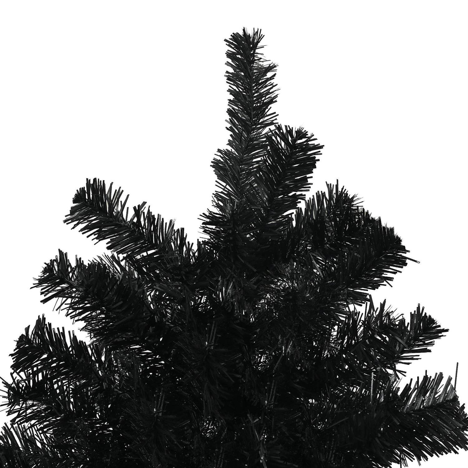 Alt View 2. Pefilos - 7.5ft Tall Unlit Artificial Christmas Tree with 1346 Branch Tips, Auto Open and Steel Base - Black.