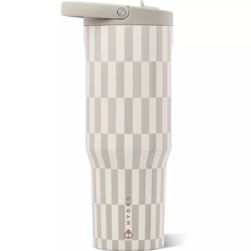 Front. HydroJug - 32 oz Latte BPA Free Travel Tumbler - Beige.