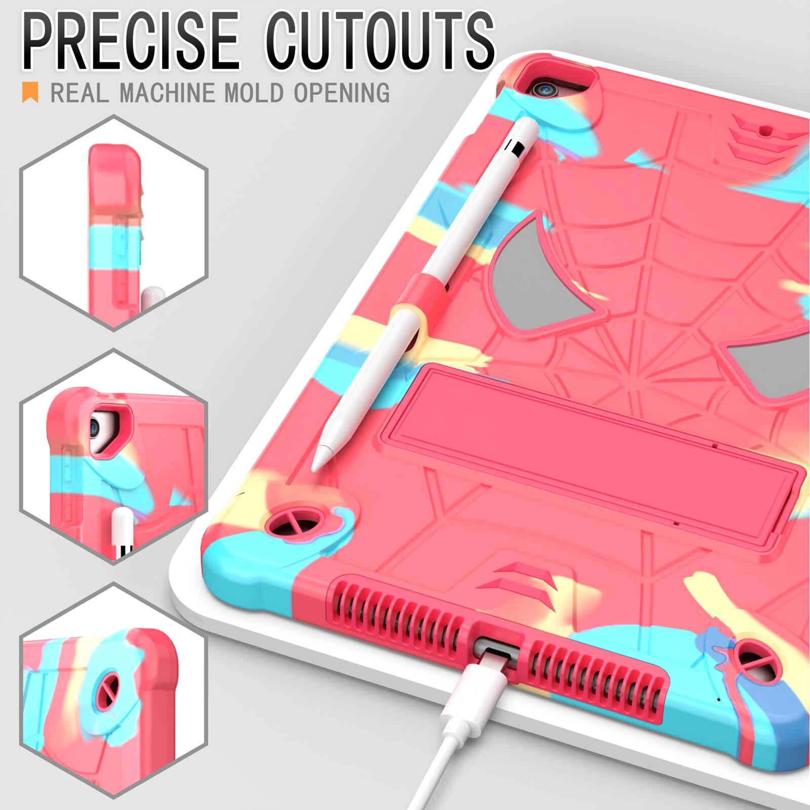 PRECISE CUTOUTS  
REAL MACHINE MOLD OPENING