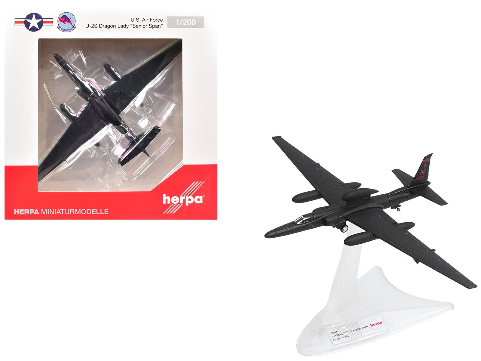 CTO 80 U.S. Air Force U-2S Dragon Lady "Senior Span" 1/200  
B5 1004  
HERPA MINIATURMODELL  
herpa 1095  
herpa 020  
cenior USAF Lockbed Lark  
1.200 Scale
