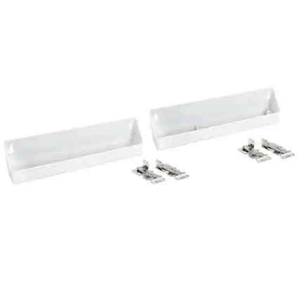 Front. Rev-A-Shelf - Rev-A-Shelf 14" Kitchen Sink Front Tip Out Accessory Trays, White, 6572-14-11-52 - White.