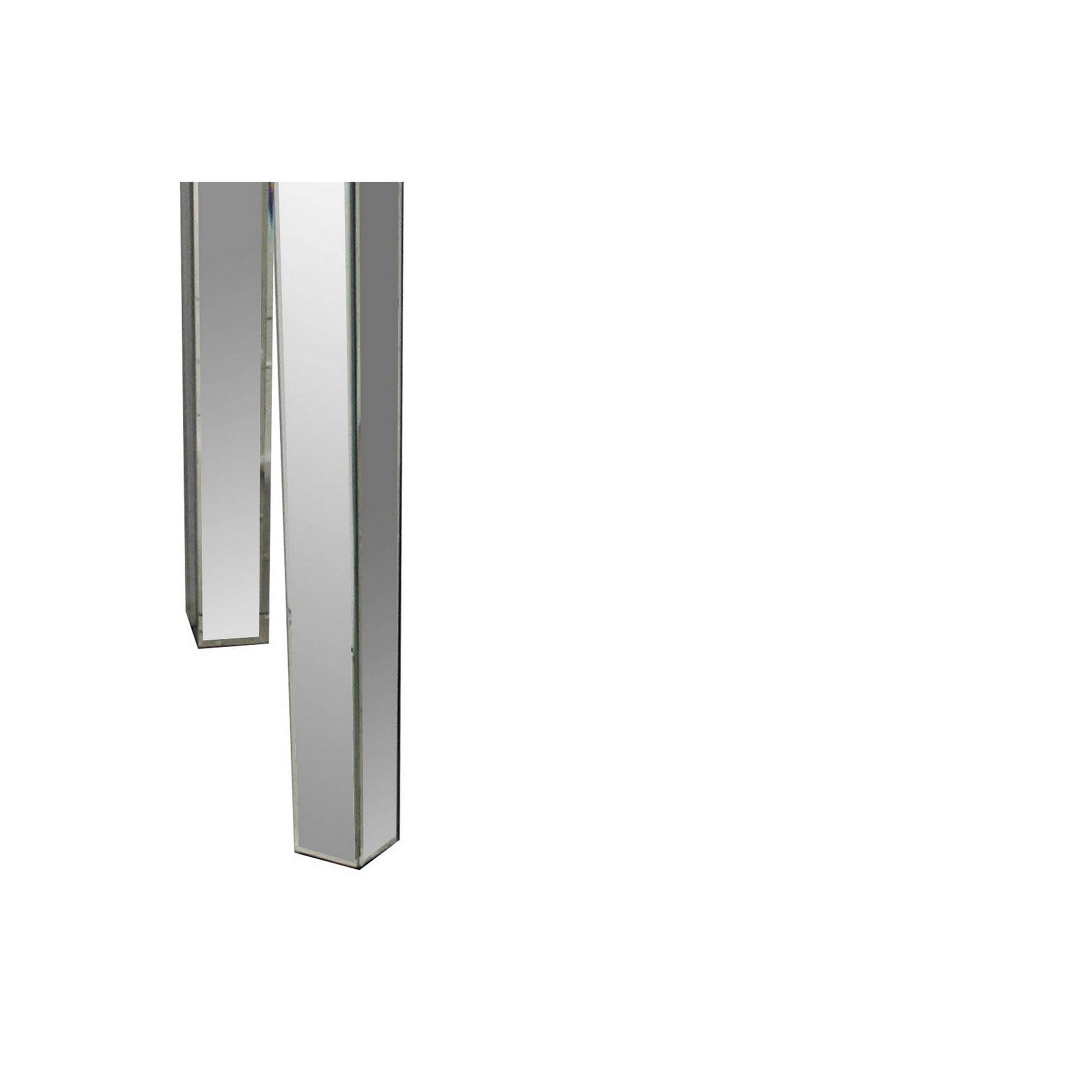 Alt View 3. Manhattan Lane - Frosted Chequered Pattern Console Table In Rectangular Shape, Clear - Clear.