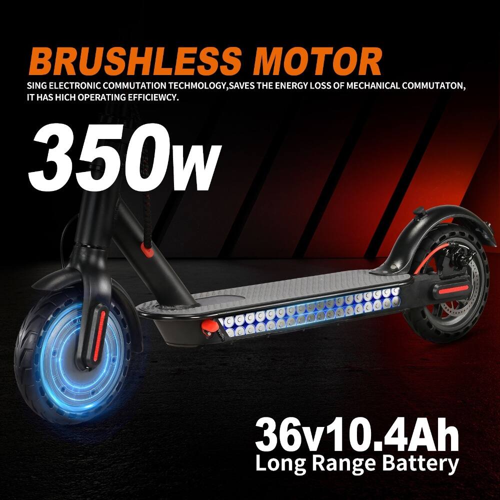 BRUSHLESS MOTOR  
SING ELECTRONIC COMMUTATION TECHNOLOGY, SAVES THE ENERGY LOSS OF MECHANICAL COMMUTATION, IT HAS HIGH OPERATING EFFICIENCY.  
350w  
36v10.4Ah Long Range Battery