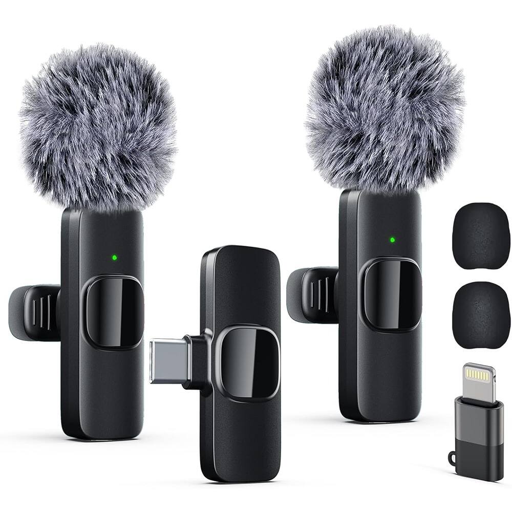 MOSZAR LLC - Lapel Microphone – Mini Noise-Reducing Clip-On Mic for iPhone & iPad Plug & Play