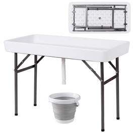 Boyel Living - Folding Patio Table 475in L x 325in W x 240in H - White