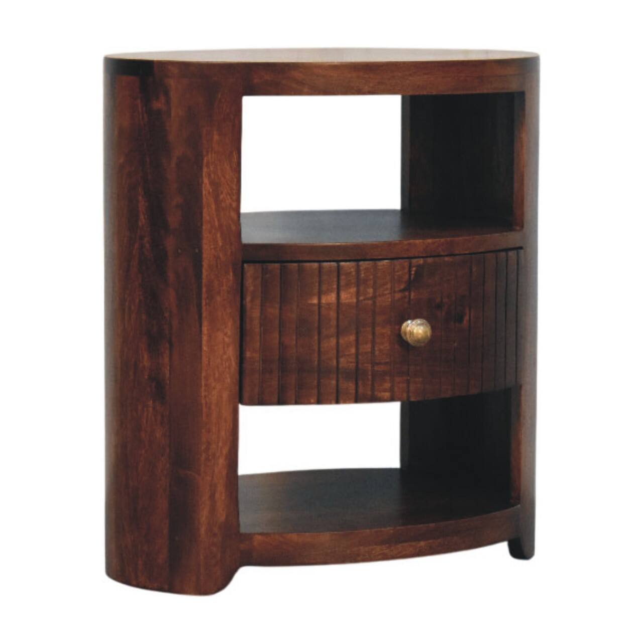 Angle. Artisan Furniture - Artisan Furniture Solid Wood Bordeaux Bedside - Brown.