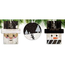 Fan Creations - Chicago White Sox 3-Pack Ornament Set - Multicolor