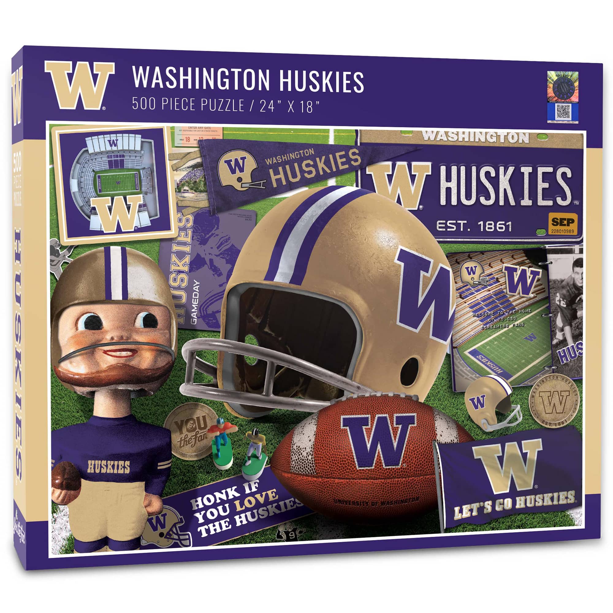 YouTheFan - Washington Huskies 500-Piece Retro Series Puzzle - Multicolor price history on PriceWatchPro