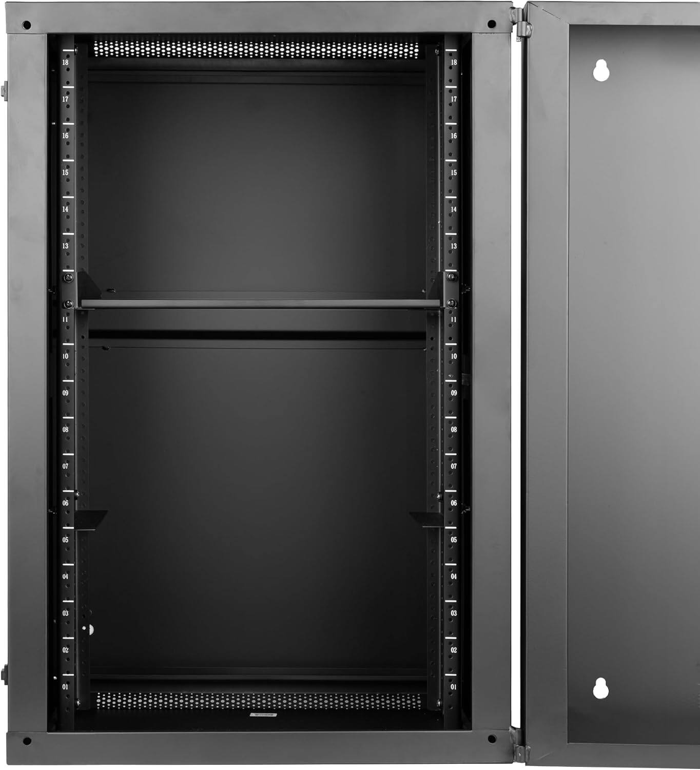 Alt View 1. Gator - 1U Vented Fixed Rack Shelf, 15" Deep, 16-Gauge Steel Construction, 66 lbs. Capacity.