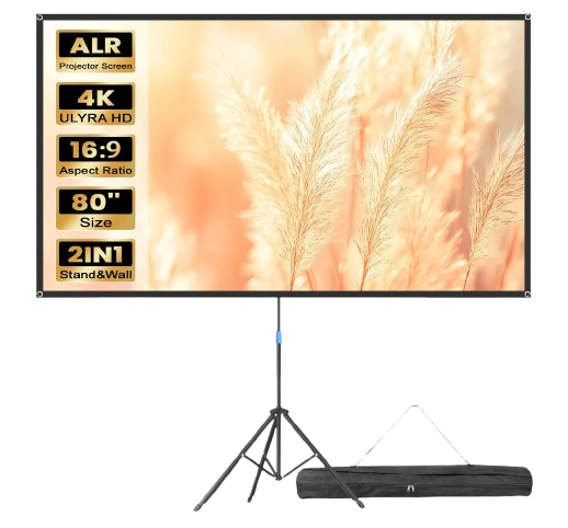 ALR Projector Screen  
4K ULYRA HD  
16:9 Aspect Ratio  
80" Size  
2IN1 Stand&Wall
