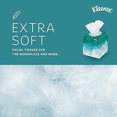 Kleenex  
EXTRA SOFT  
FACIAL TISSUES FOR THE WORKPLACE AND MORE.
