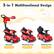 3-in-1 Multifunctional Design
Stroller
18-24 Months
Walking Car
24-30 Months
Sliding Car
30-36 Months