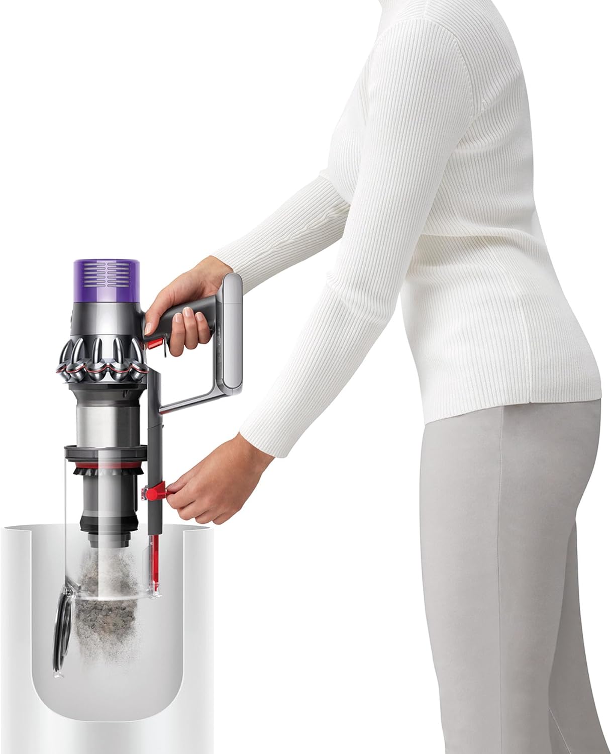Alt View 2. Dyson - Cyclone V10 Origin Cordless Stick Vacuum - Nickel.