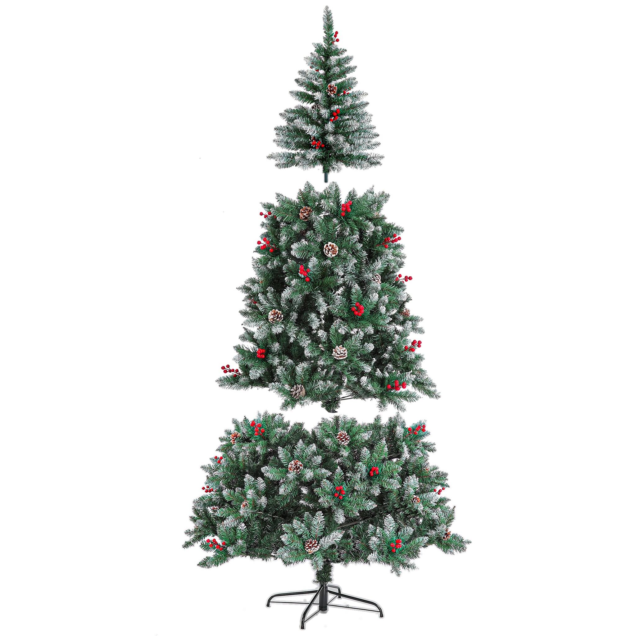 Alt View 5. Forest'nSky - 4 ft. Christmas Tree Artificial Full Xmas Trees with 60pcs LED,308 Branch Tips Metal Hinges - Army Green.