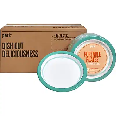 perk
DISH OUT DELICIOUSNESS
4 PACKS OF 125
WHEN THE FINE CHINA'S IN THE 8.5" 21.5CM EVERYDAY PP
perk
PORTABLE PLATES
FOR MOVEABLE FEASTS
25 PLATES