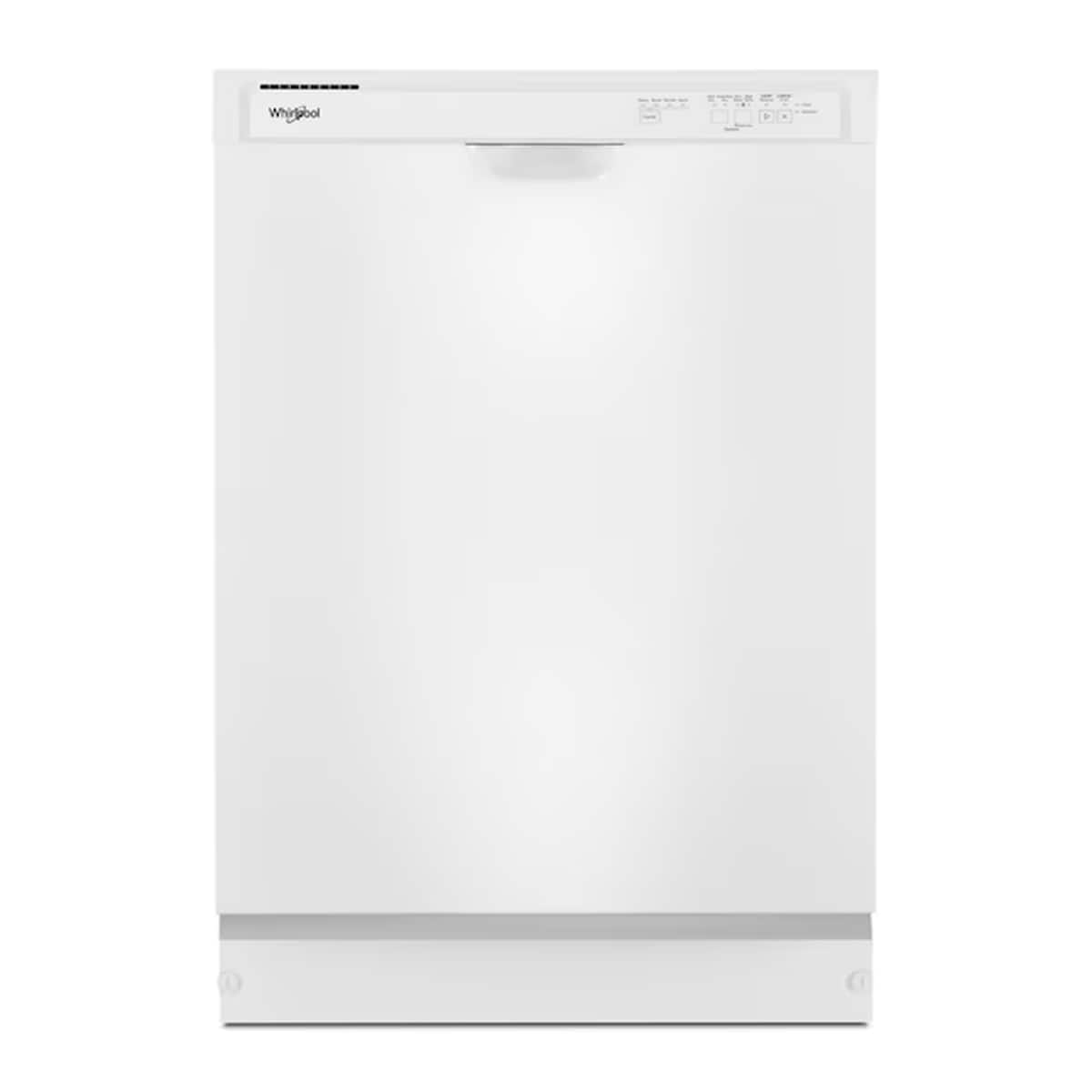 Whirlpool - 24" Front Control Built-In Dishwasher with Boost Cycle and 57 dBA - White
