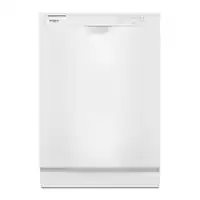 Whirlpool - 24" Front Control Built-In Dishwasher with Boost Cycle and 57 dBA - White - Front_Zoom