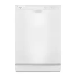 Whirlpool - 24" Front Control Built-In Dishwasher with Boost Cycle and 57 dBA - White