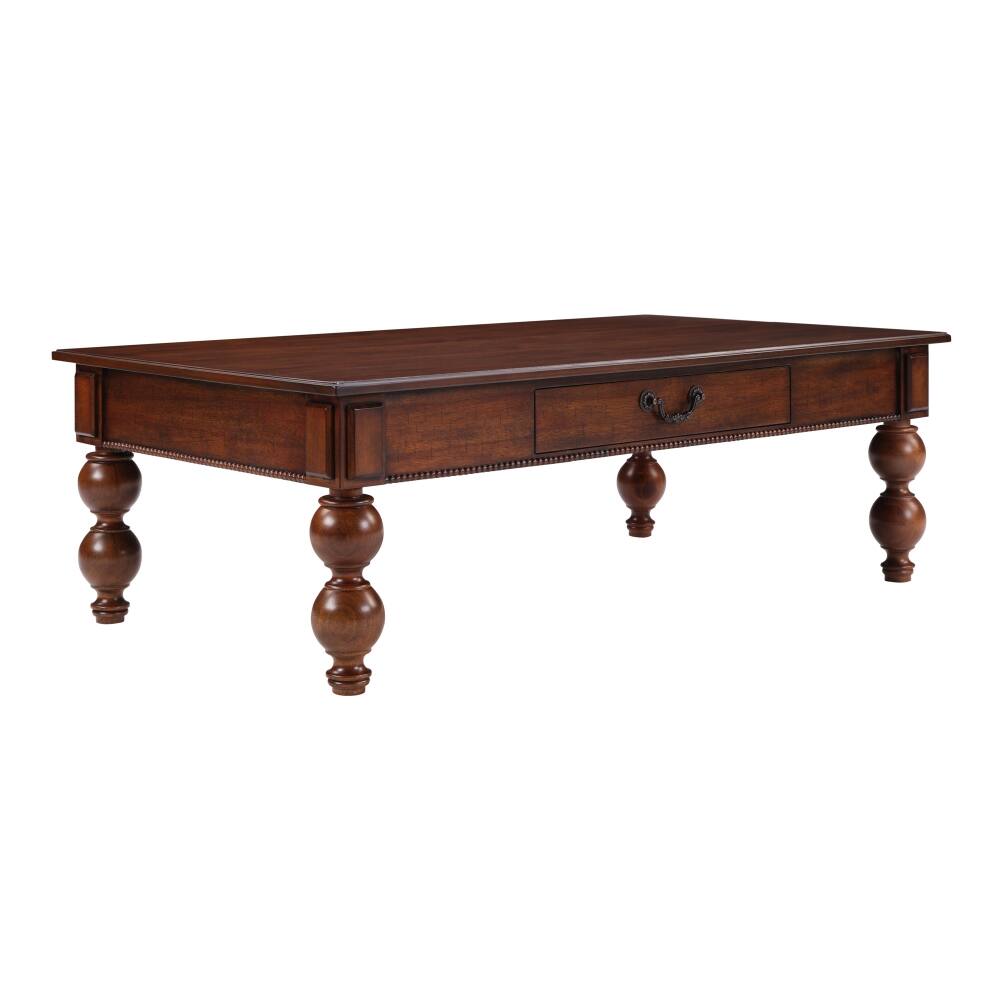 Alt View 2. Lirago - Vintage 4 Leg Wood End Table Walnut Rectangular Cocktail Table 16"H x 26.8"D x 47"W - Walnut.