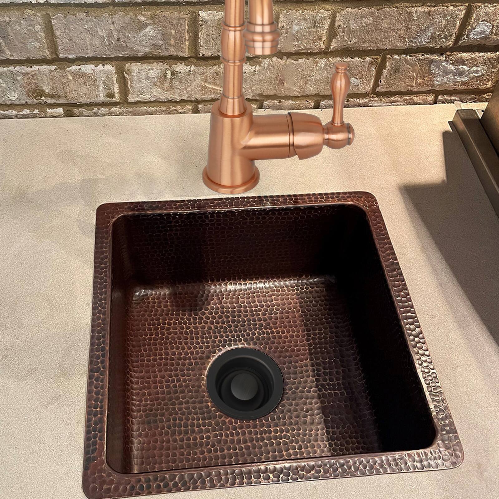 Alt View 2. Akicon - Akicon Brass Kitchen Sink Garbage Disposal Flange Stopper One Size Rim for 3-1/2 in. Drain Hole in Oil Rubbed Bronze - Oil Rubbed Bronze.
