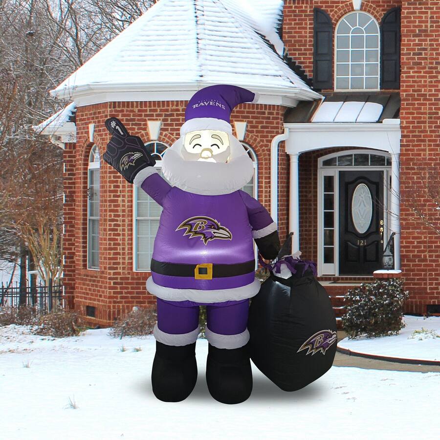 Logo Brands Baltimore Ravens 7' Inflatable Santa Multicolor 3886380 ...
