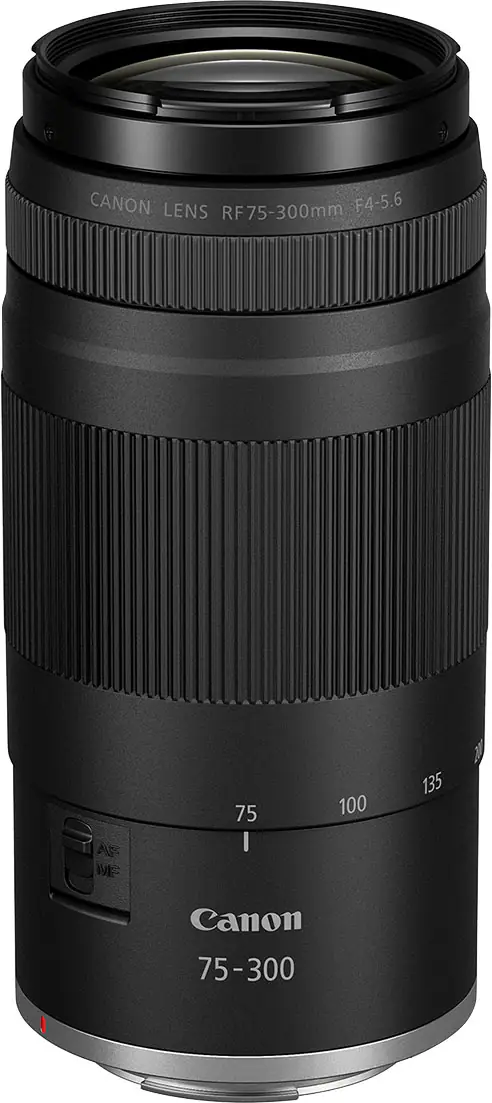 Canon RF75 300mm F4 5.6mm Telephoto Zoom Lens for EOS R Series Canon RF75 300mm F4 5.6mm Telephoto Zoom Lens for EOS R Series