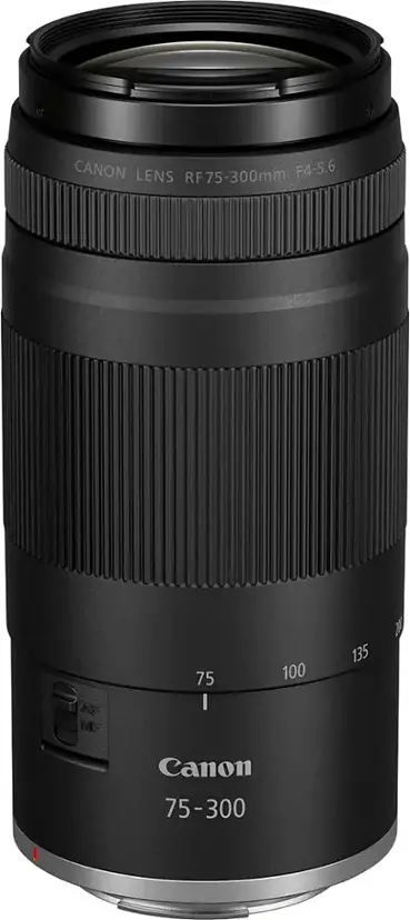 Canon RF75 300mm F4 5.6mm Telephoto Zoom Lens for EOS R Series Canon RF75 300mm F4 5.6mm Telephoto Zoom Lens for EOS R Series