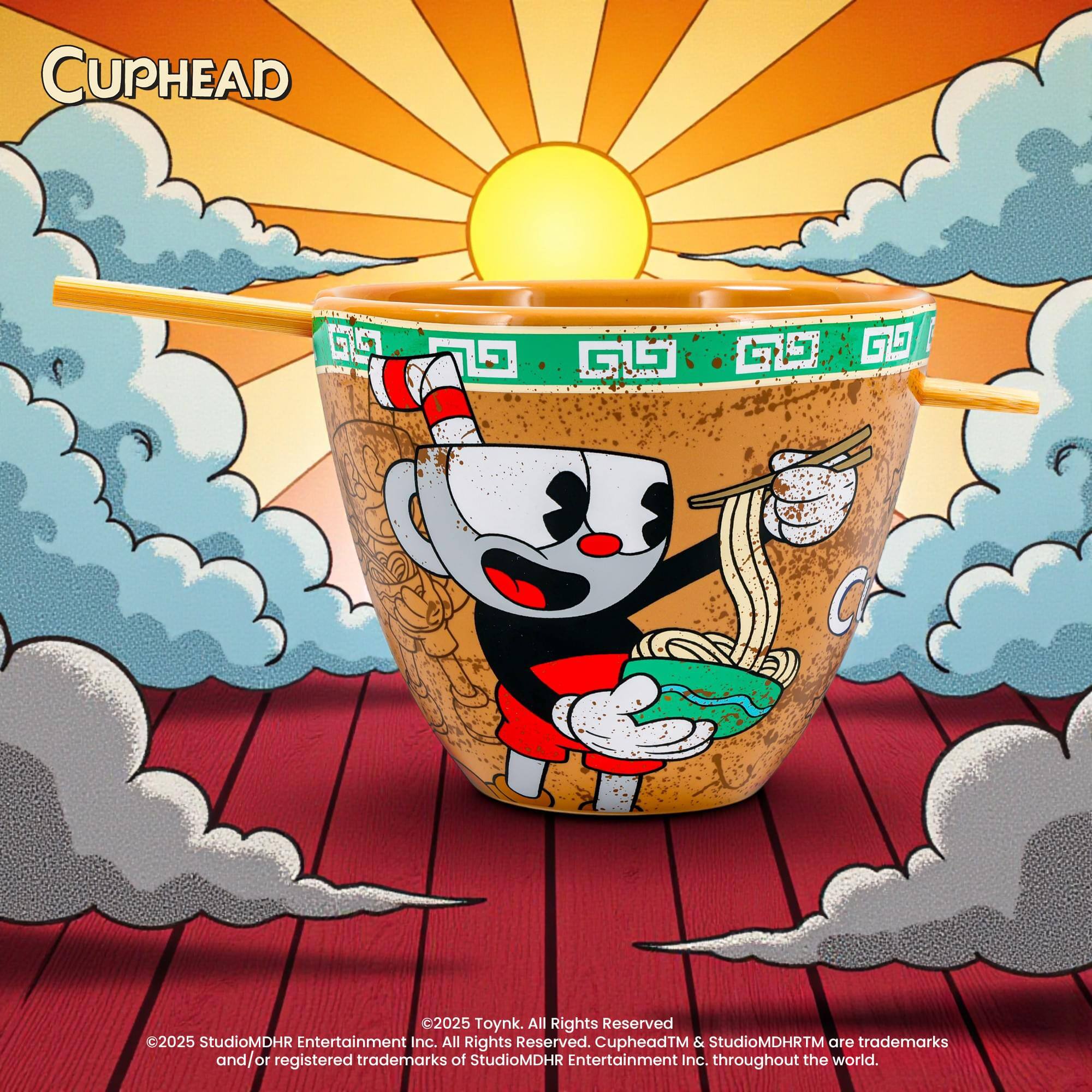 CUPHEAD

©2025 Toynk. All Rights Reserved

©2025 StudioMDHR Entertainment Inc. All Rights Reserved.

Cuphead™ & StudioMDHRTM are trademarks and/or registered trademarks of StudioMDHR Entertainment Inc. throughout the world.
