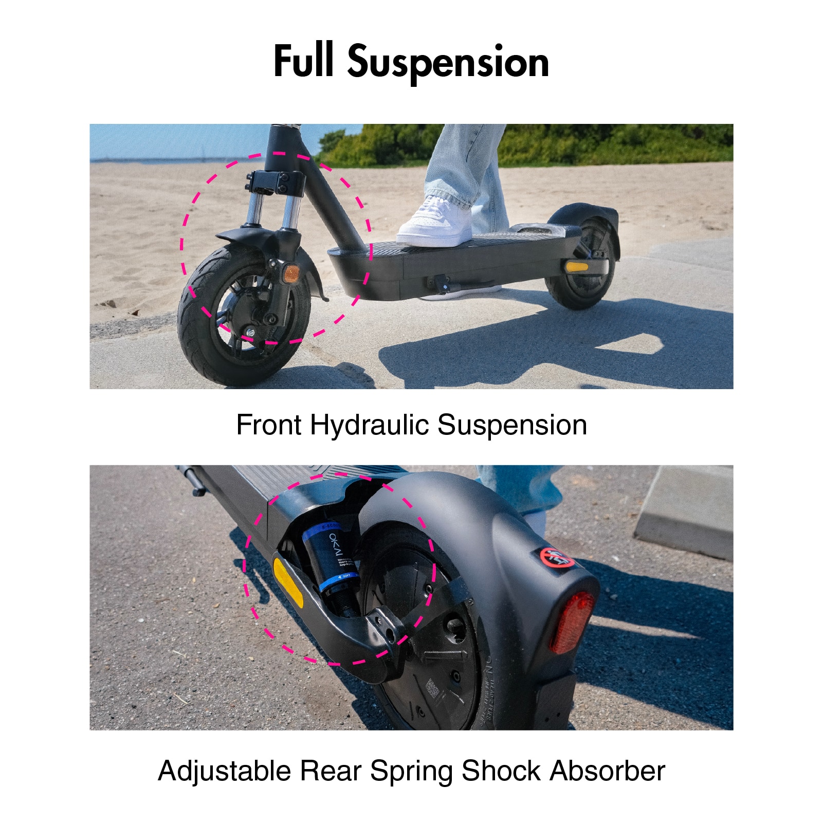 Full Suspension Front Hydraulic Suspension Adjustable Rear Spring Shock Absorber